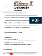 Evaluacion de Los Diez Mandamientos