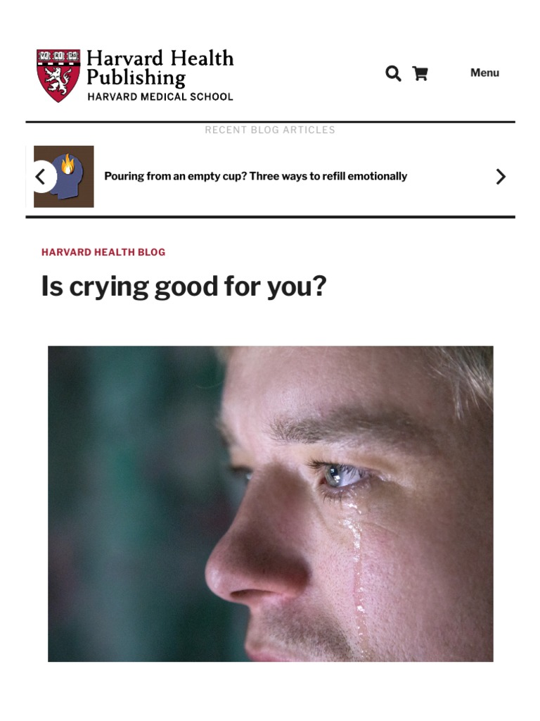 Is crying good for you harvard health pdf grief stress biology 