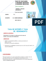 Tasa de Interes y Rendimiento