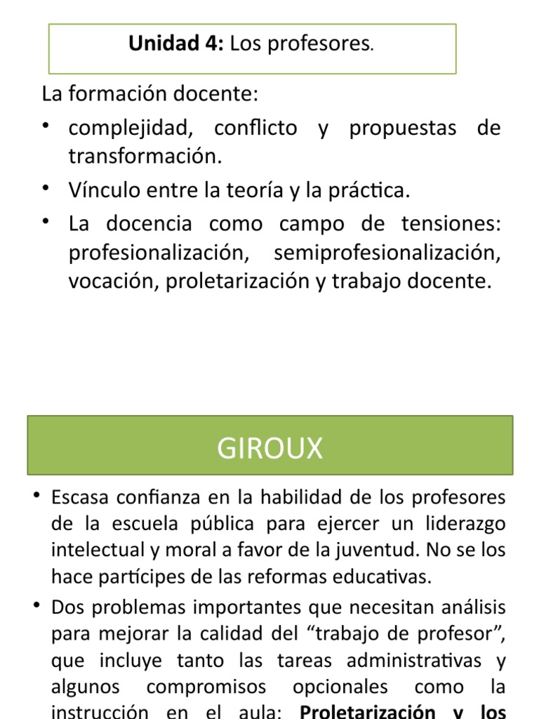 Unidad 4. Pedagogia | PDF | Plan de estudios | Maestros