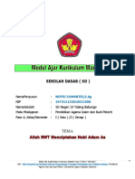 MODUL AJAR KELAS 1 BAB X Nabi Adam Dan Siti Hawa Tinggal Di Surga