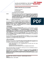 INFORME N° 063-2021-DJCC-MDM-TP - INF SOLIC DOC P RENDICION DE CUENTAS
