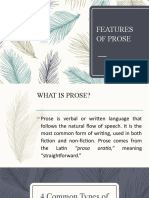 (D-6) Features of Prose