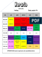 Horario 4º A