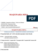 MAQUINARIA MINA - Formulas Carguio Transporte Subterranea