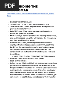Day 7 Binding The Strongman - Evangelist Joshua