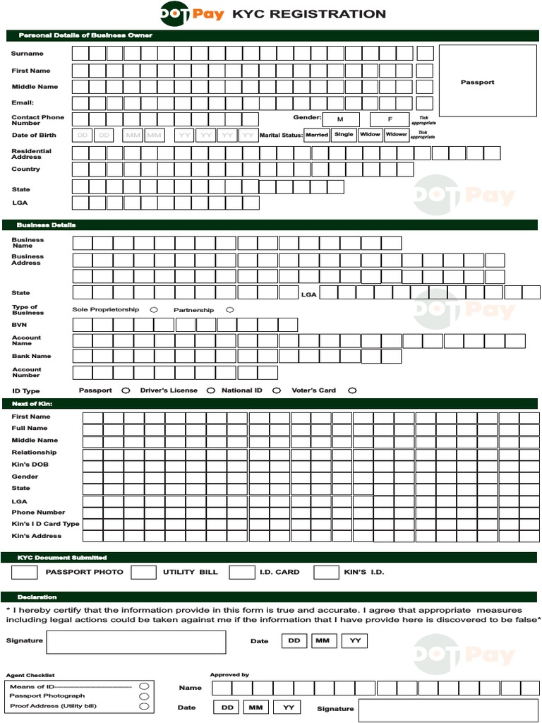 KYC Form New | PDF