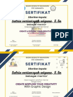 Sertifikat: Satria Veriansyah Wiguna, S.SN