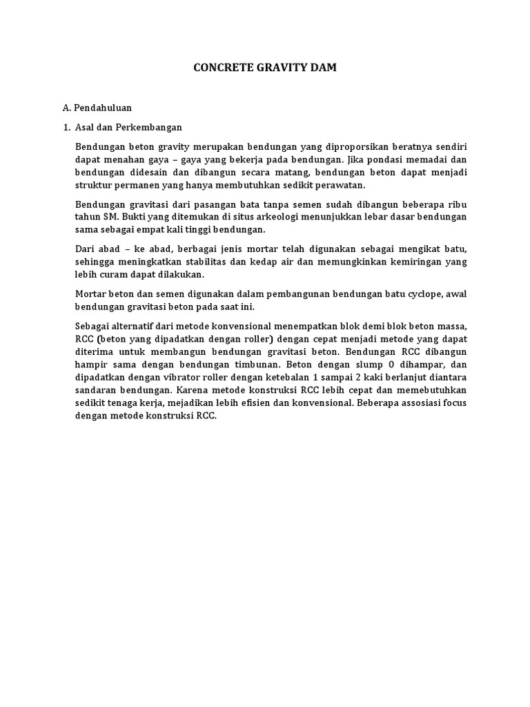 Concrete Gravity Dam | PDF