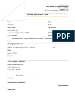 PG Student Withdrawal Form