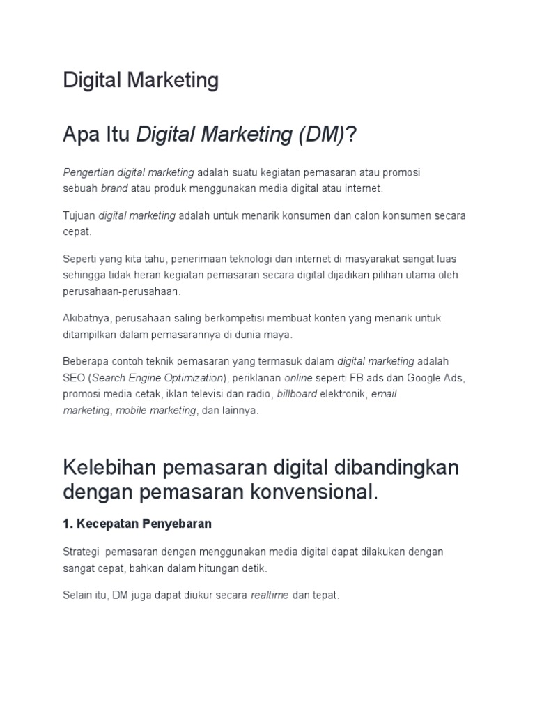 Panduan Lengkap Digital Marketing: Dari Pemula Hingga Mahir