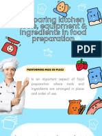Preparing Kitchen Tools, Equipment & Ingredients in Food Preparation