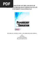 A Tracer Study of The College of Education Programs in Mindanao State University - Maguindanao