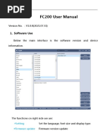 FC200 User Manual: 1. Software Use