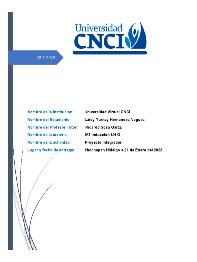 Proyecto Integrador Cnci Pdf