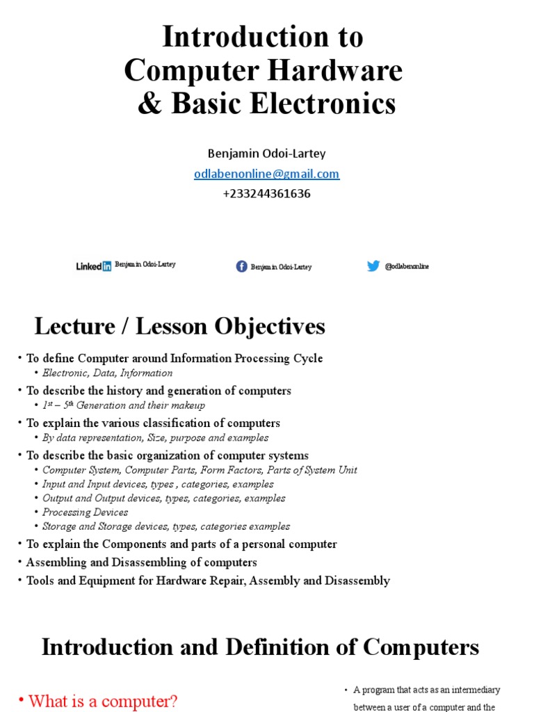 DIT 222 - Module 01 Hawrdware and Security | PDF | Computer Hardware ...