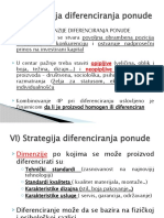 Master Studije VI STRATEGIJA DIFERENCIRANJA PONUDE