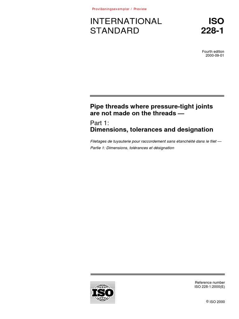 Iso 228-1 - 2000 | PDF | International Organization For Standardization ...