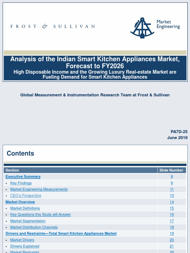 Analysis of The Indian Smart Kitchen Appliances Market, Forecast To