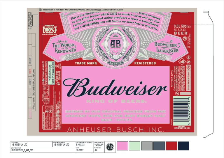 Budweiser 5 500ml Can Hebrew INT PDF Beer Alcohol