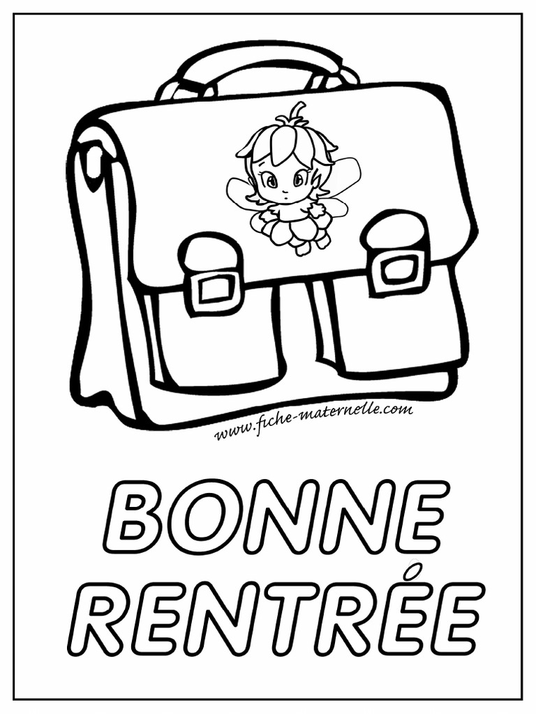 Coloriage Rentrée Des Classes Maternelle Coloriage de Rentree Maternelle | PDF