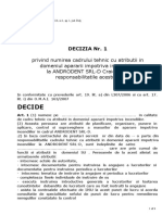 1-Cod 05004-Decizia 1 Privind Responsabilitatile Cadrului Tehnic Cu Atributii in Domeniul SU Si Ale Serviciului Extern in Domeniul SU