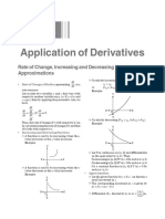 Application of Derivatives: Rate of Change, Increasing and Decreasing Functions and Approximations