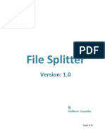 File Splitter: by Sudheer Anantha