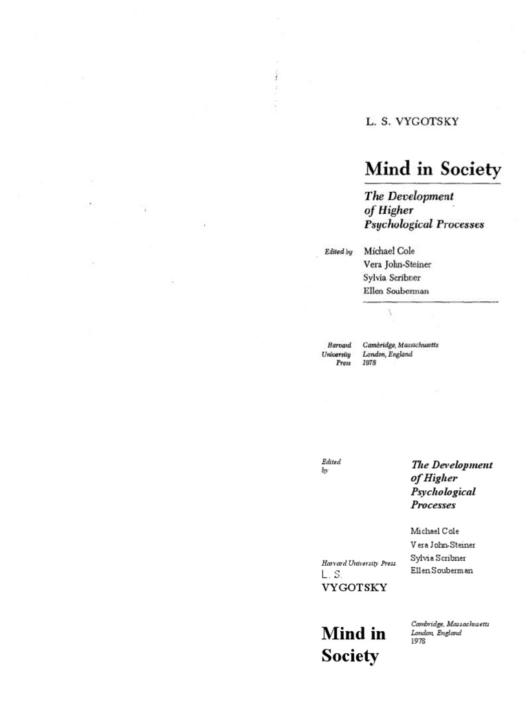 Vygotsky's Mind in Society Overview | PDF | Psychology | Marxism