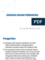 Dasar-Dasar Kebijakan Kesehatan