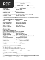 Fourth Periodical Exam in Science