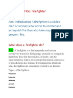 Title: Firefighter