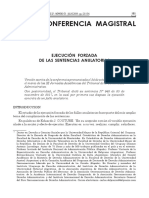 Conferencia Magistral: Ejecución Forzada de Las Sentencias Anulatorias