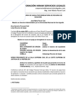 Modelo Recurso Queja Por Denegatoria Recurso de Casación - Autor José María Pacori Cari