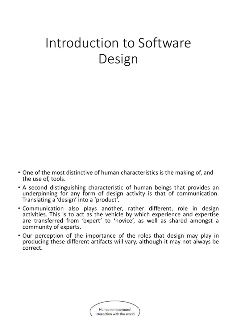 Introduction To Software Design | PDF | Databases | Systems Science