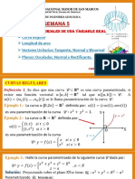 SEMANA 5. CURVAS Regulares - Vectores Unitarios. Planos (Osculador, Normal, Rectificante)