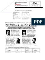 SOAL UTS BAHASA INGGRIS Sirniawati, S. Pd. I, M.A