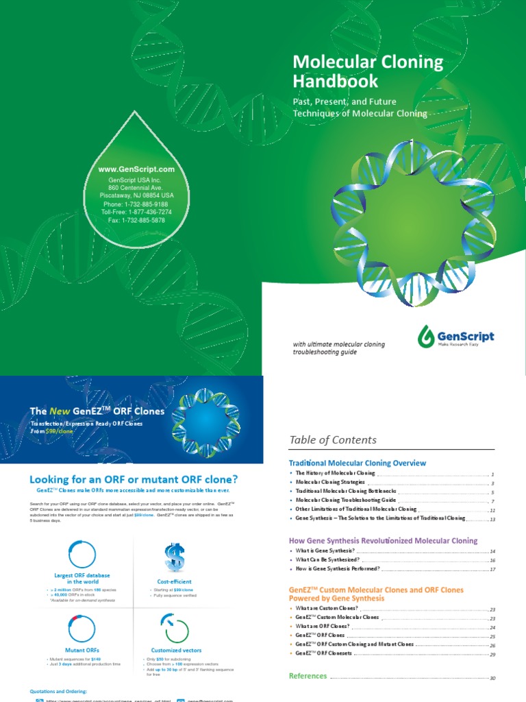 Molecular Cloning Handbook : Molecular Cloning : A Laboratory Manual ...