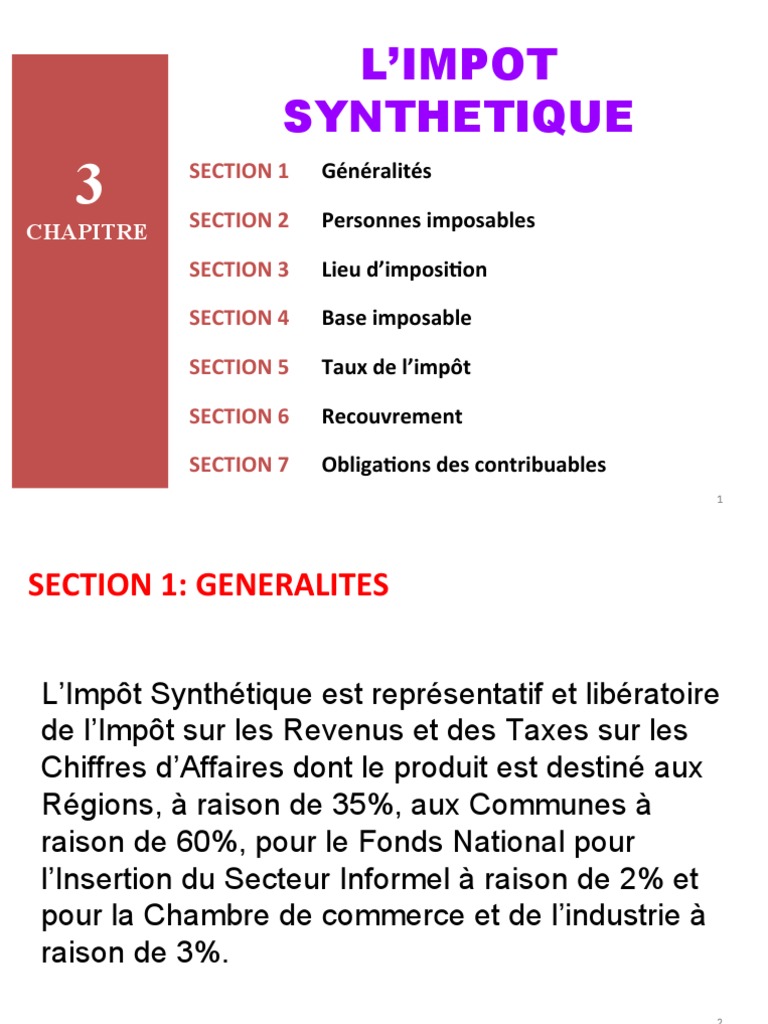 Guide de l'Impôt Synthétique 2023 | PDF | Impôts | Impôt sur le revenu