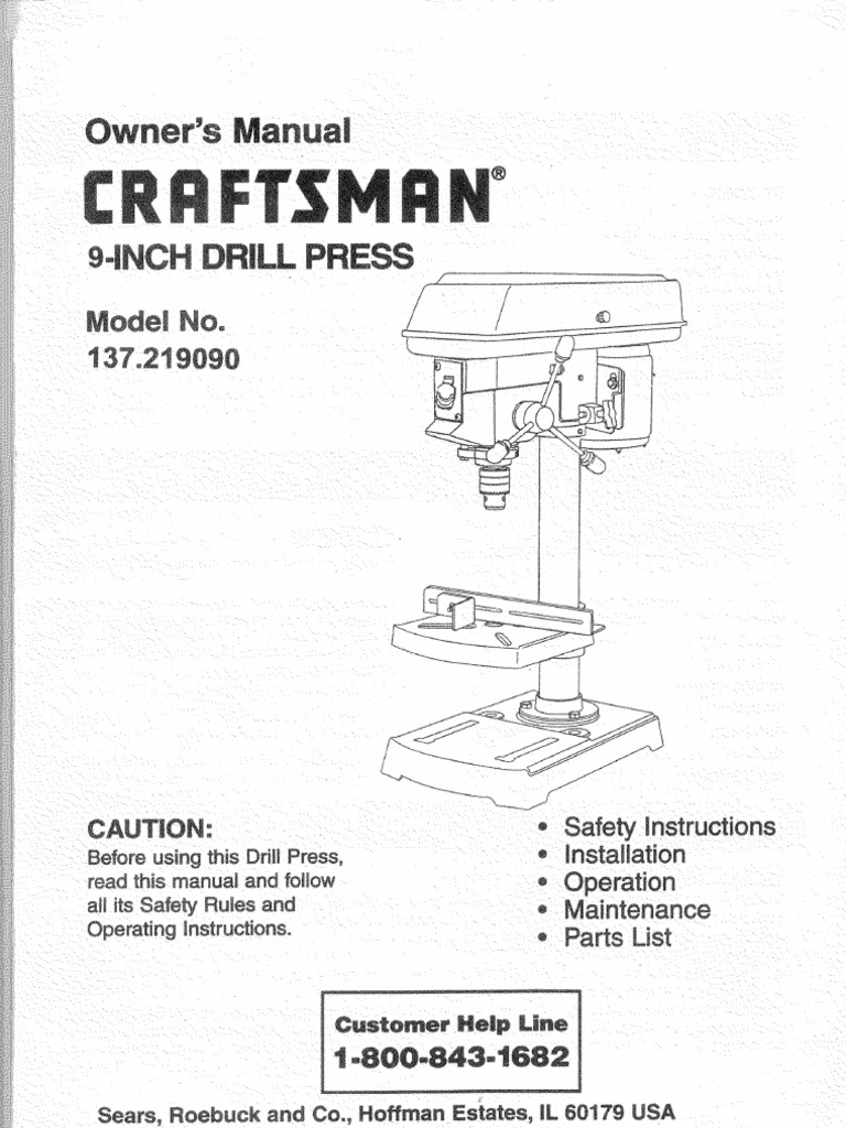 Craftsman Drill Press 137.219090 L0711529 Drill Belt (Mechanical)