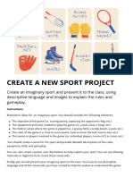 Create A New Sport Project