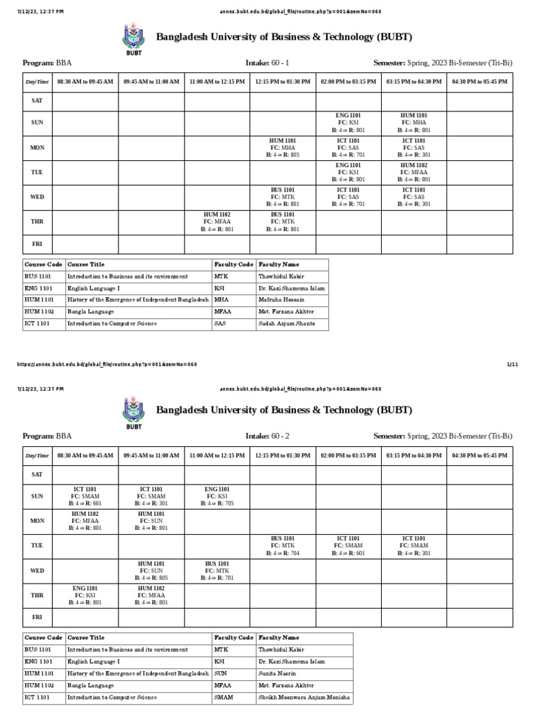 Bangladesh University of Business & Technology (BUBT) | PDF ...