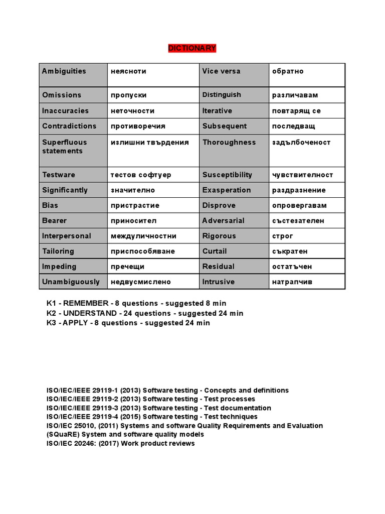 Istqb fl definitions and examples pdf software testing system
