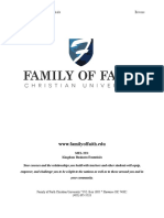 Family of Faith Christian University - Kingdom Business