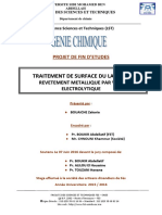 Traitement de Surface Du Laiton - Revêtement Métallique Par Voie Électrolytique - BOUAIICHE Zakariia