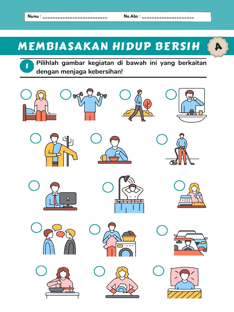 Daily Routines A2 Vocabulary Worksheet | PDF | Griya & Taman