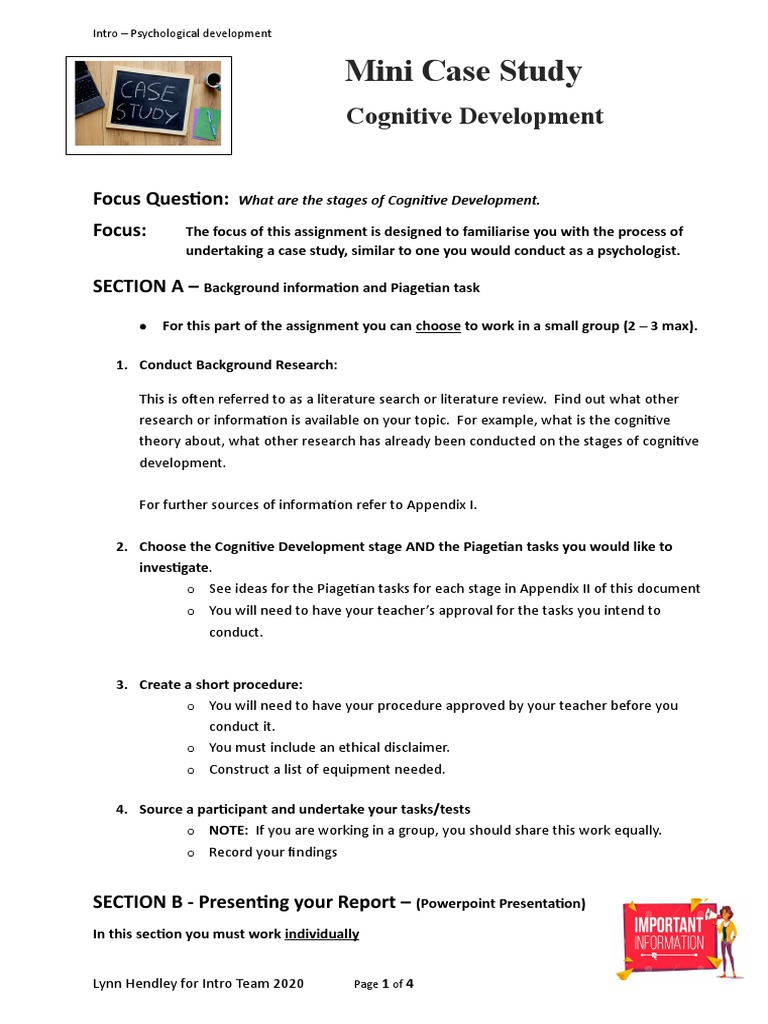 Cognitive Development Case Study Guide | PDF | Cognition | Theory