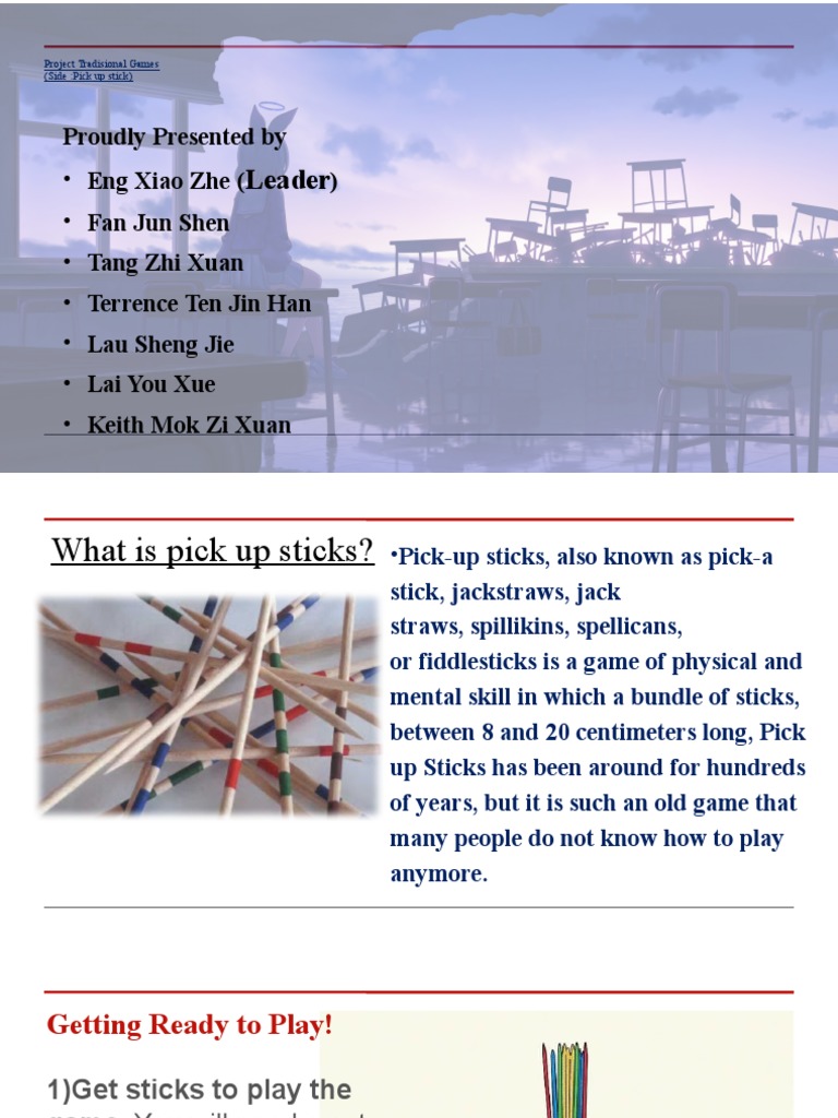 Pick Up Sticks Game Instructions | PDF
