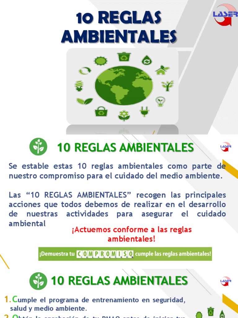 10 Reglas para Cuidar el Medio Ambiente | PDF | Entorno natural | Residuos