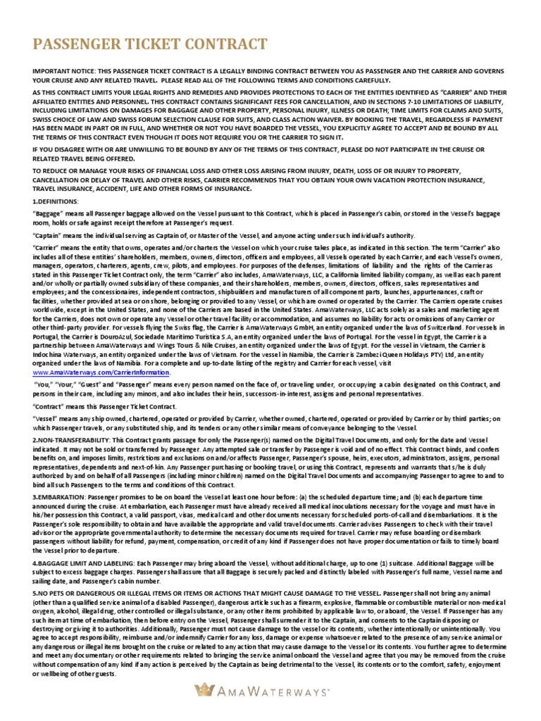 2013 Carnival Cruise Ticket Contract | PDF | Legal Liability | Lawsuit